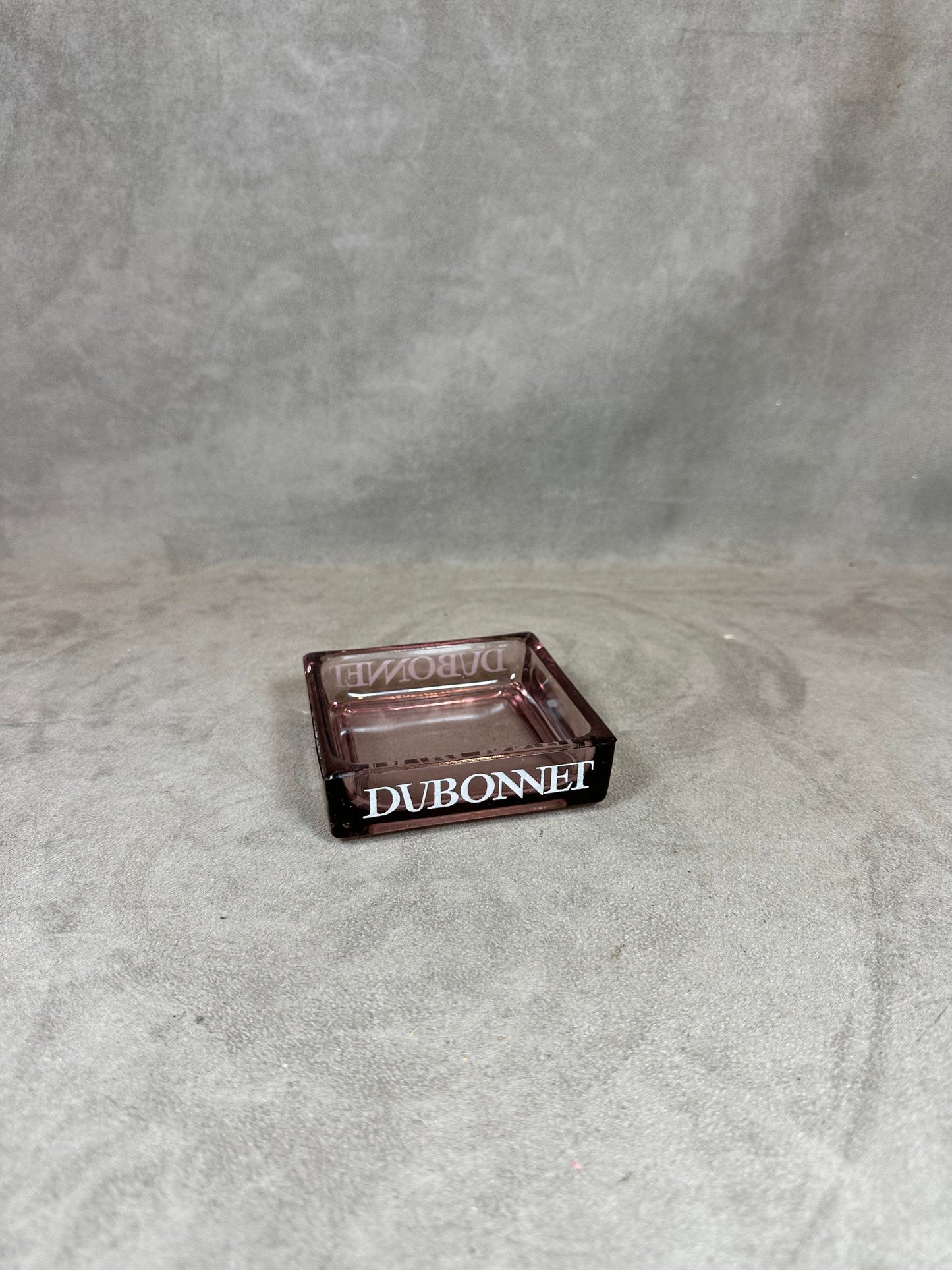 Glass Advertising Ashtray, Dubonnet, Made in France, Vintage 1980