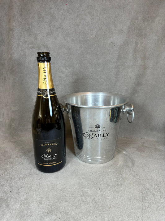 Seau à champagne en aluminium Mailly Champagne  vintage made in france Années 1970