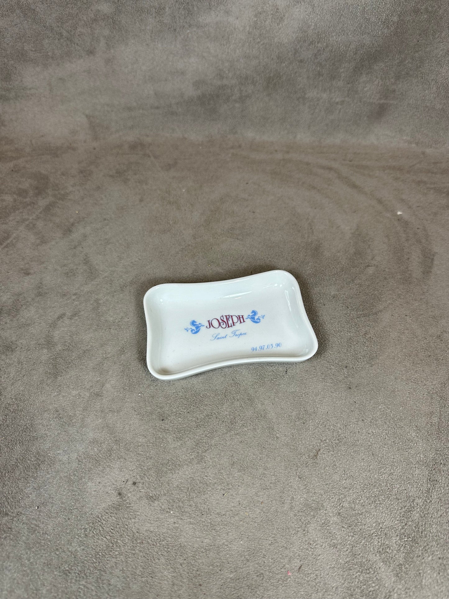 Apilco Joseph ST TROPEZ Pillivuyt vintage 1980 porcelain advertising ashtray