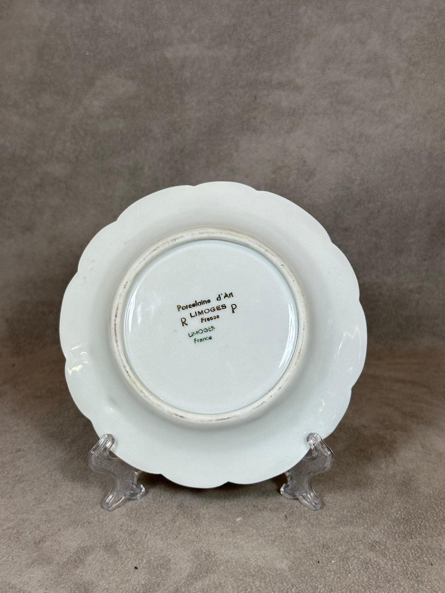 Limoges Porzellan Werbeaschenbecher, SOS Blutspender, Made in France, Vintage 1970