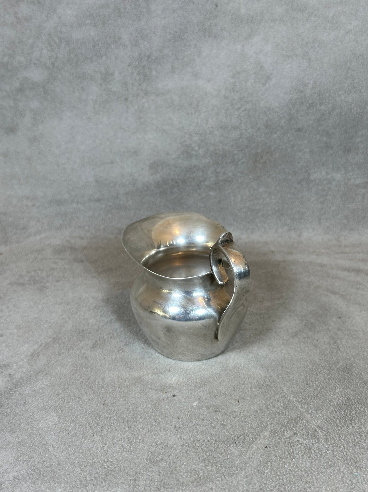 Pichet pot à lait en métal argenté Ercuis, Made in France, Vintage 1960