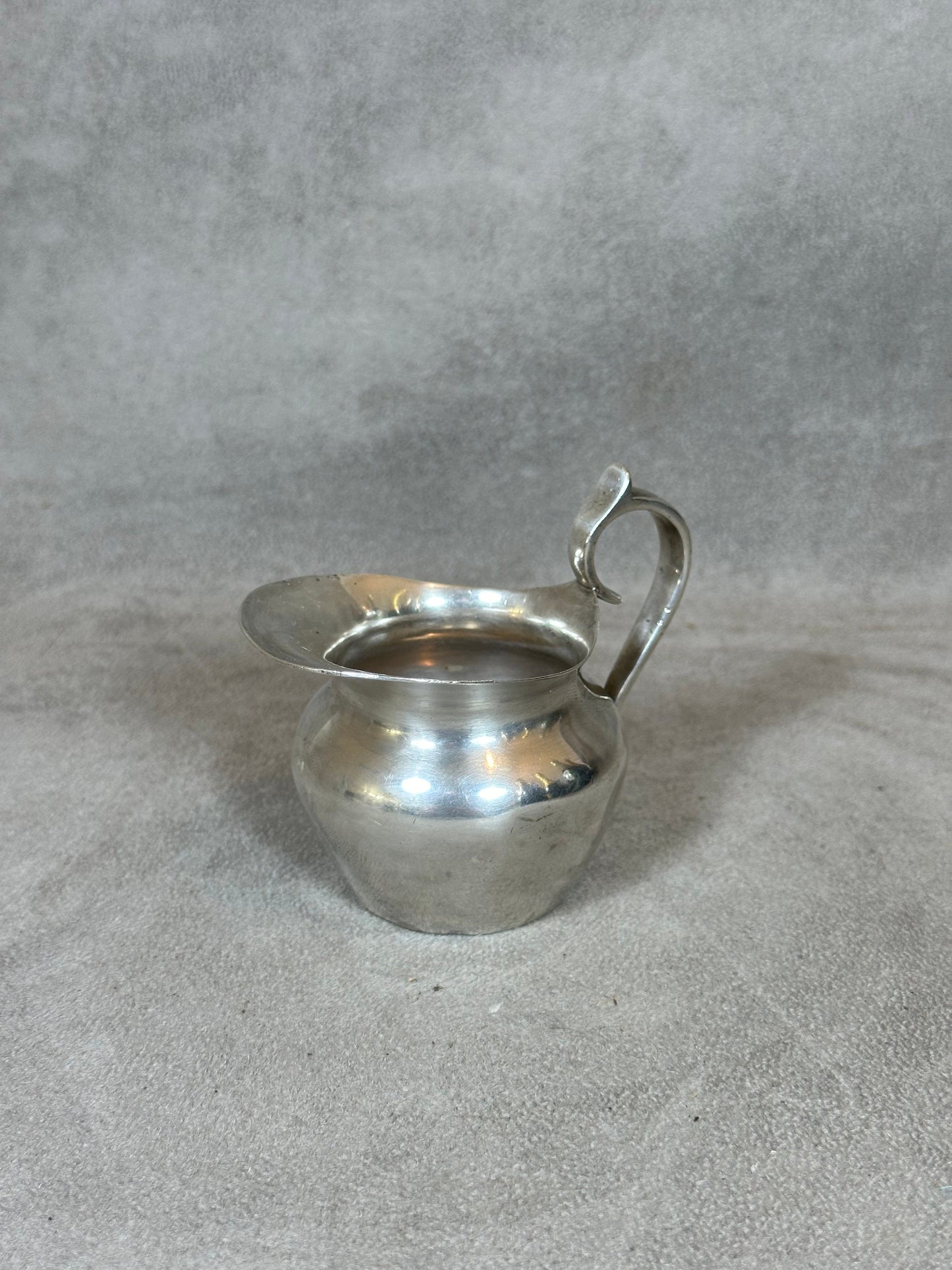 Pichet pot à lait en métal argenté Ercuis, Made in France, Vintage 1960