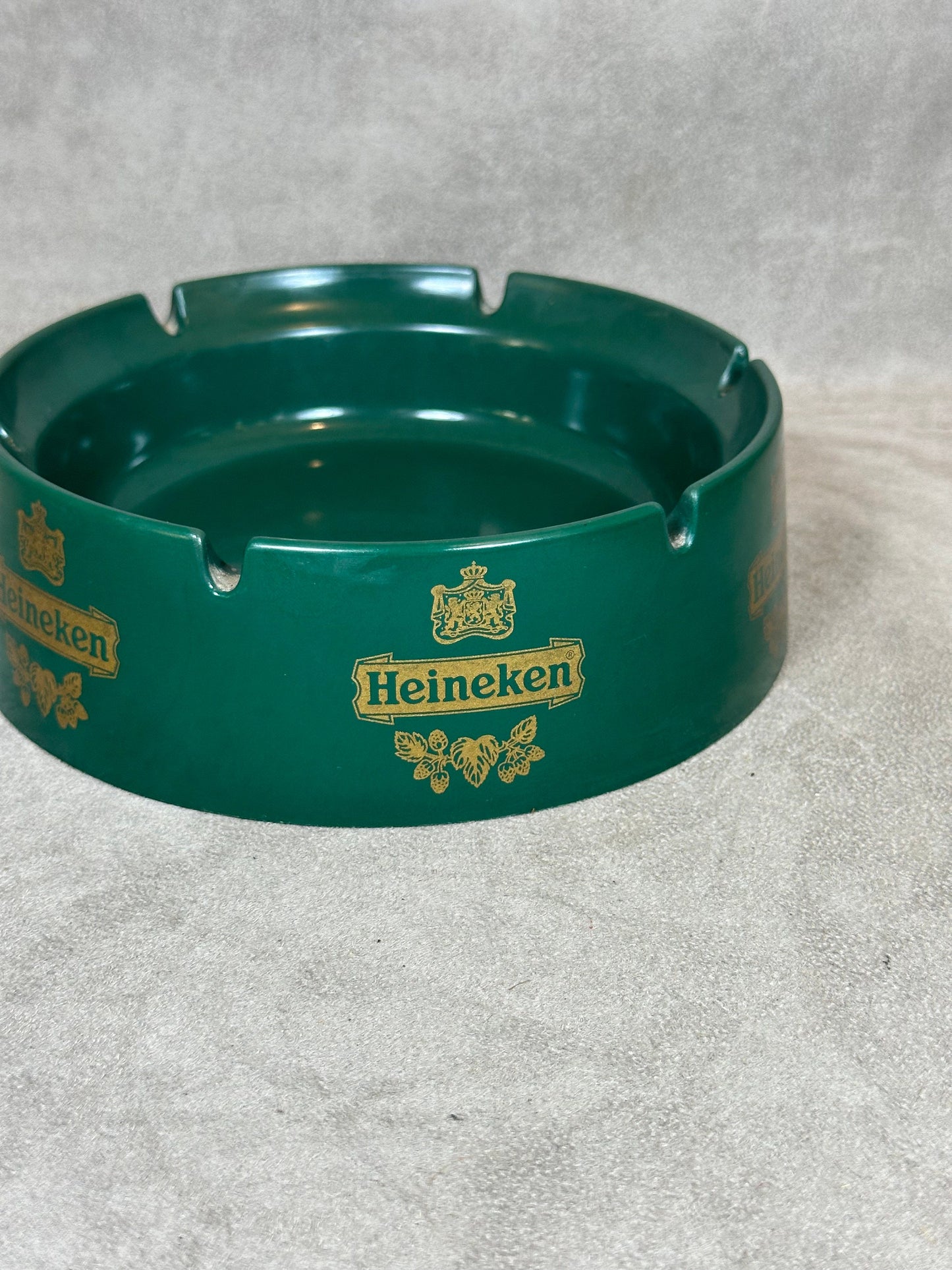 Werbeaschenbecher aus Kunststoff, Heineken, Made in Italy, Vintage 1960