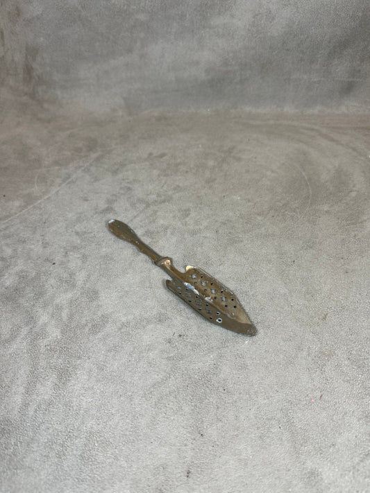 Ancienne cuillère à absinthe en metal extra blanc vintage 1900 Made in France