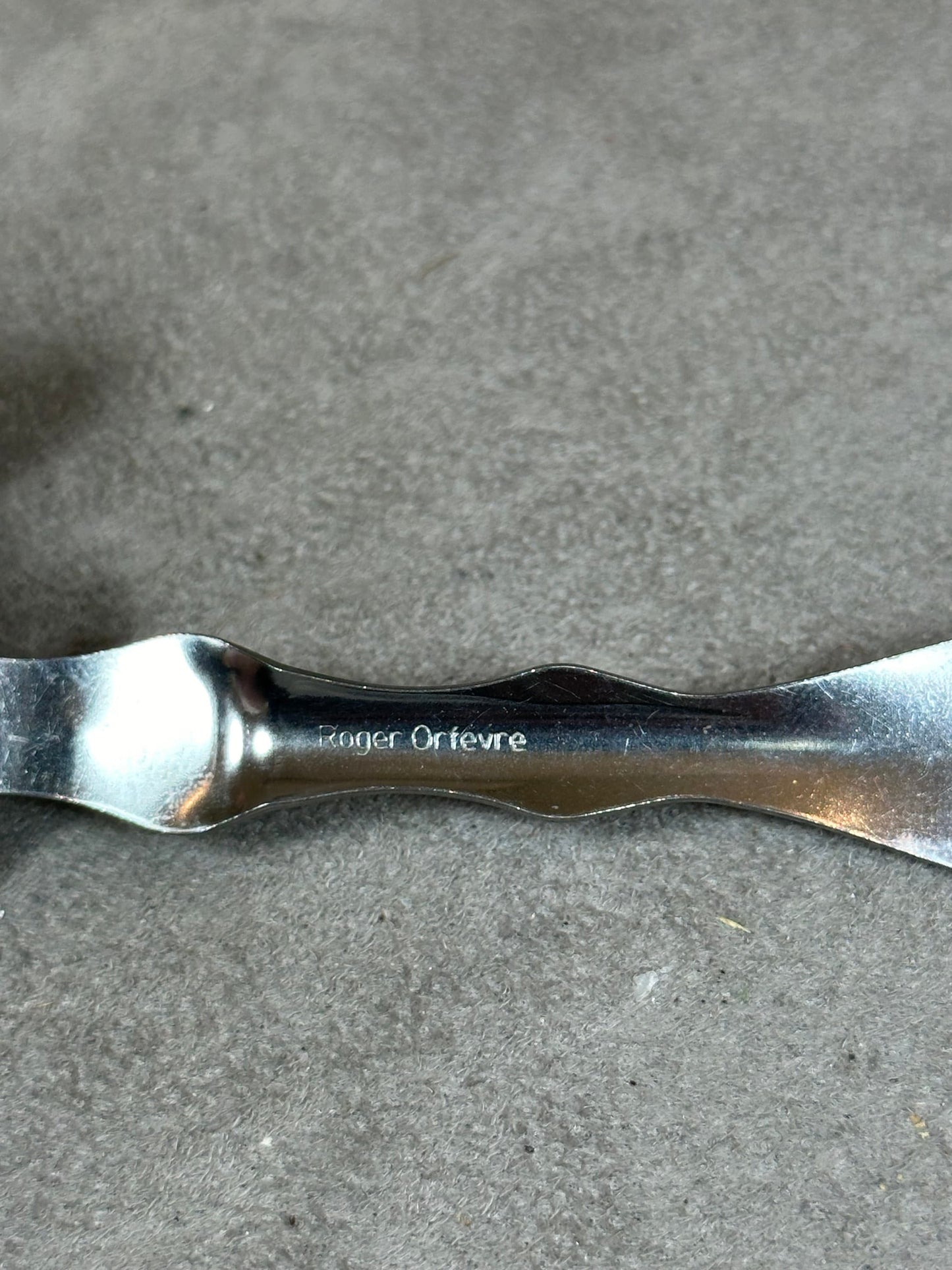 Ancienne cuillère à absinthe en metal extra blanc vintage 1900 Made in France