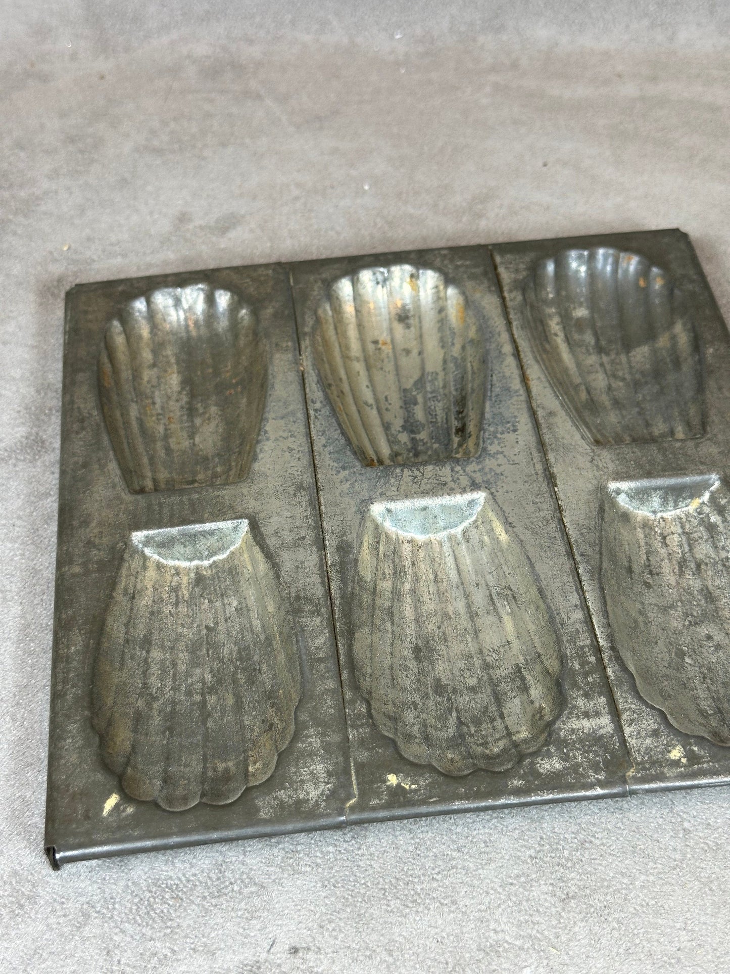 Madeleine Mold in Metal, Made in France, Vintage 1960