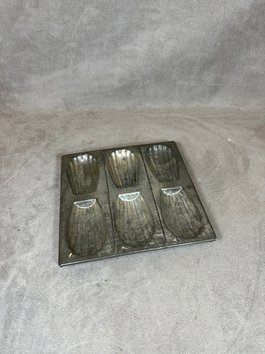 Madeleine Mold in Metal, Made in France, Vintage 1960