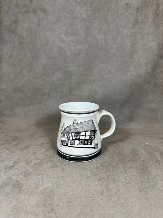 Earthenware Mug by Cinque Port Pottery, Robertsbridge Inn Decor, Made in England, Vintage 1980