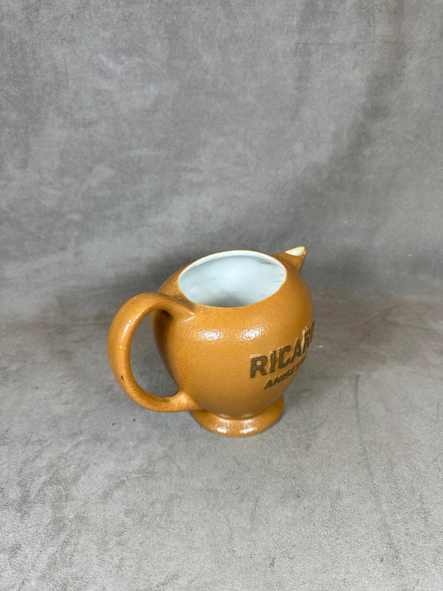 Ricard brown ceramic pitcher Made in France 1970s