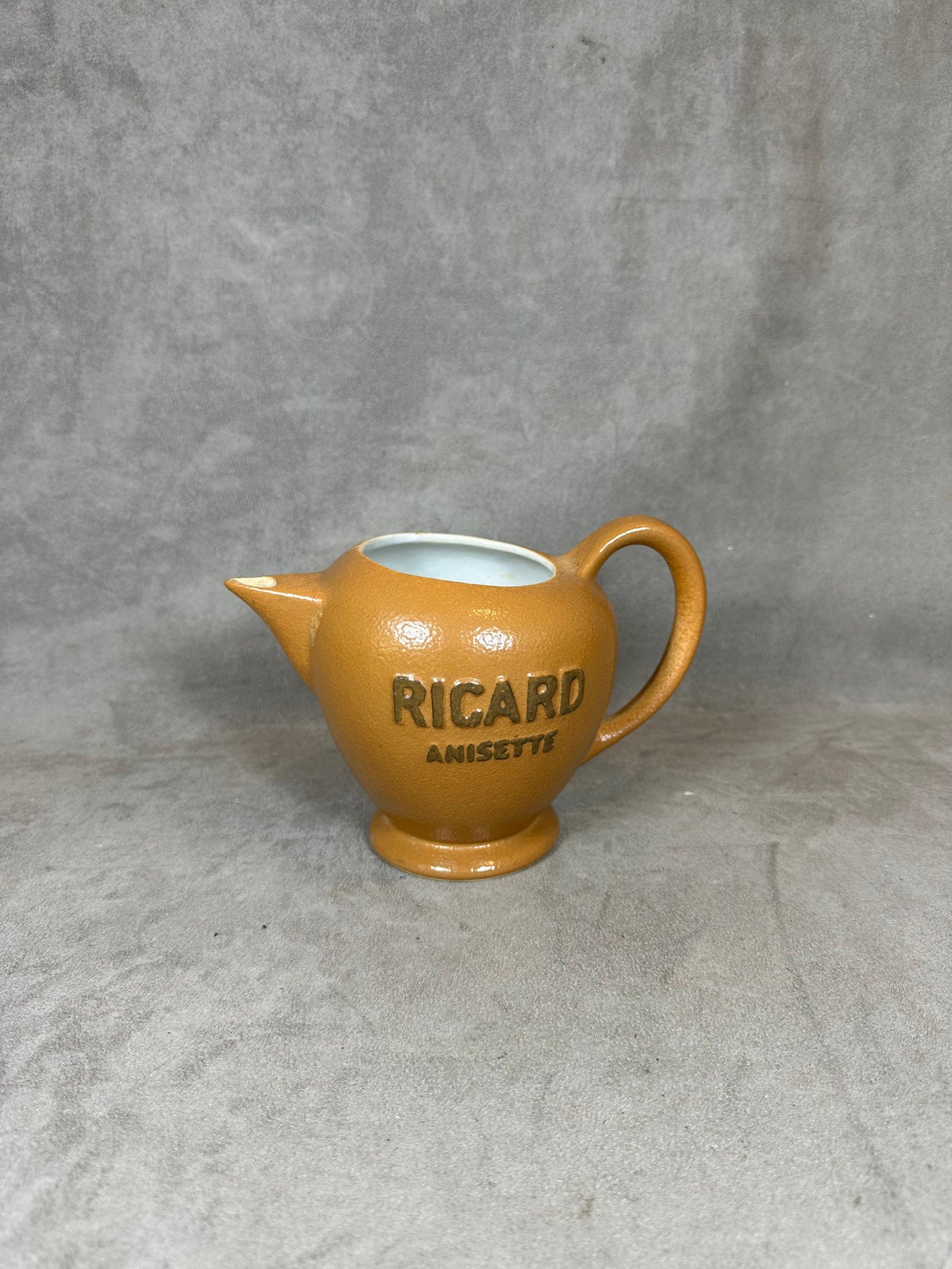 Ricard brown ceramic pitcher Made in France 1970s