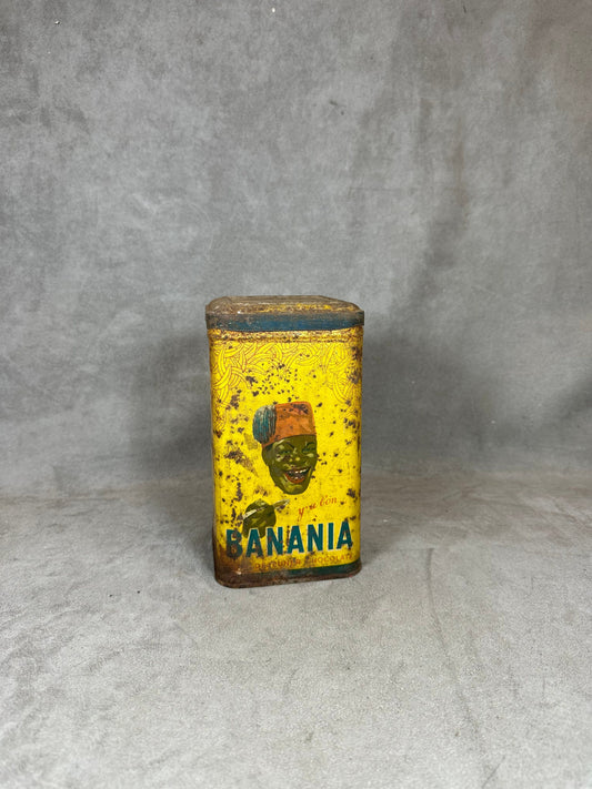 Vintage tin box Banania 1970s vintage decoration
