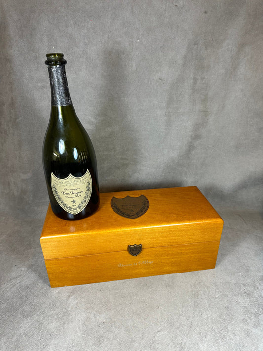 RARE Etui a champagne en bois Dom Perignon Cuvée de l'Abbaye Vintage 1998 vintage cadeau vintage