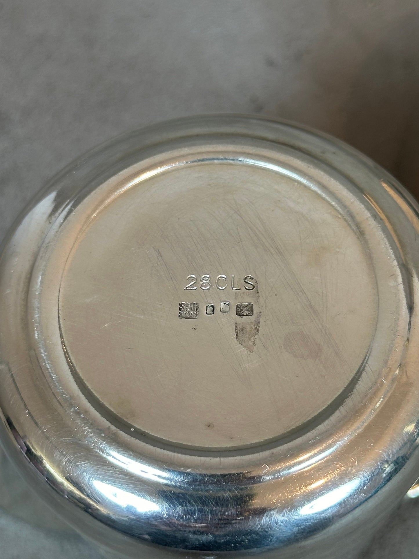 Silver Metal Coffee Pot and Milk Jug Set, Monogram, Goldsmith's Hallmark, Made in France, Vintage 1980