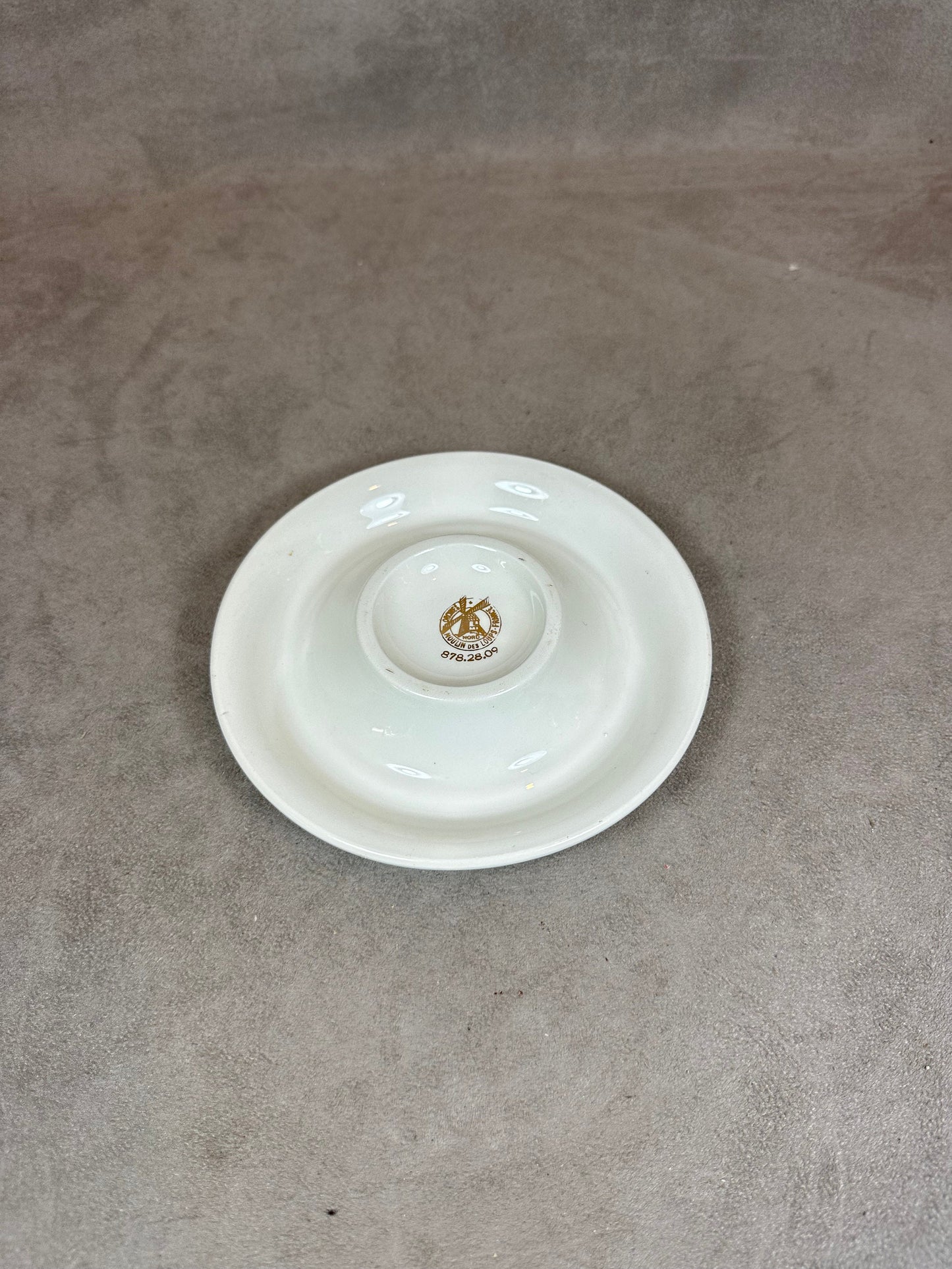 Earthenware Advertising Ashtray, Challand Fruit Juices, by Moulin des Loups, Made in France, Vintage 1980