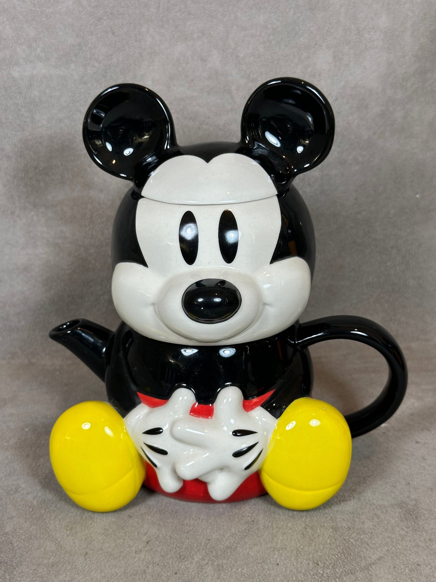 Tisanière Disney Mickey en faience Made in France Vintage 1980
