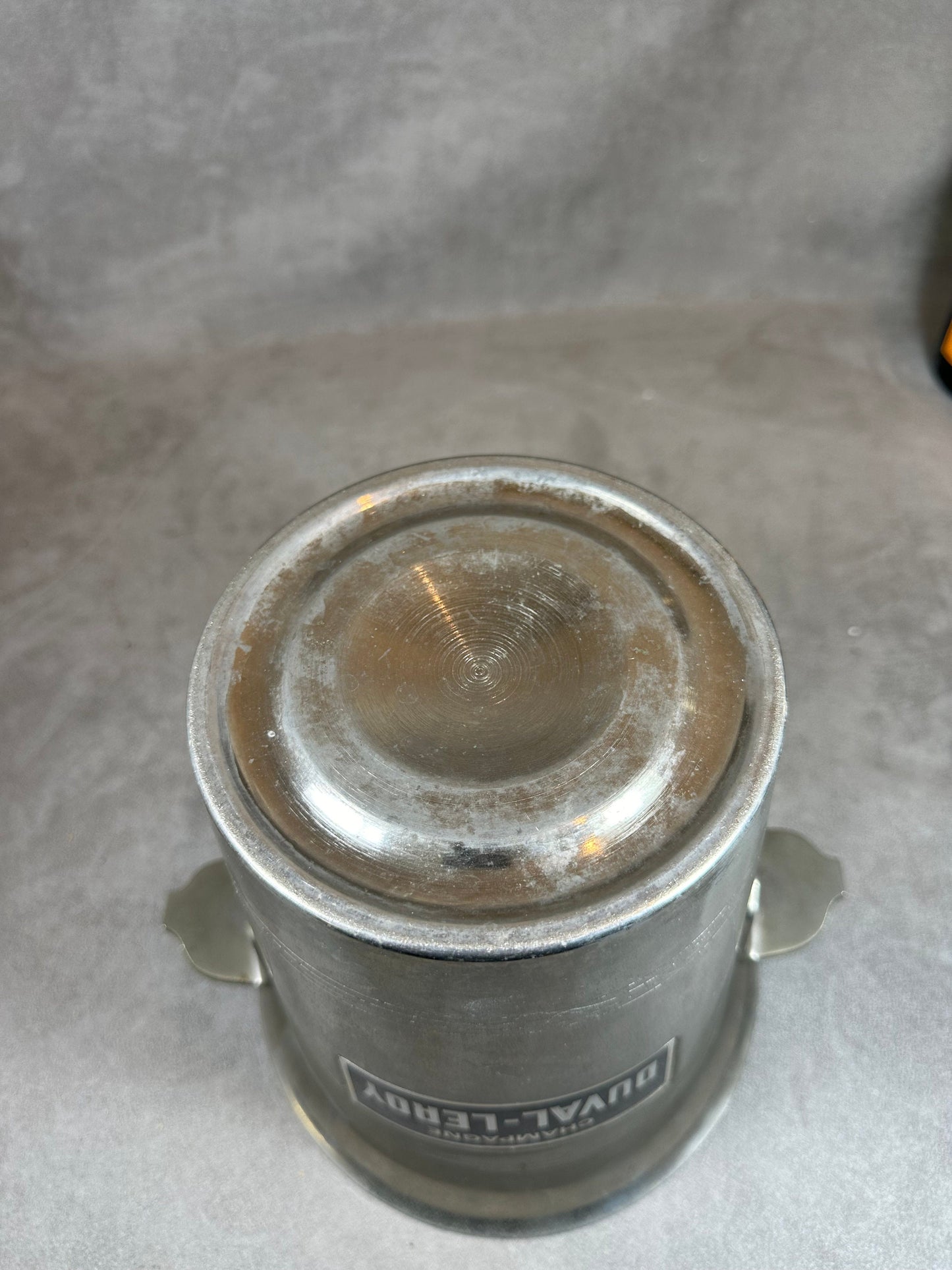 Seau à champagne Duval-Leroy en acier Années 1960