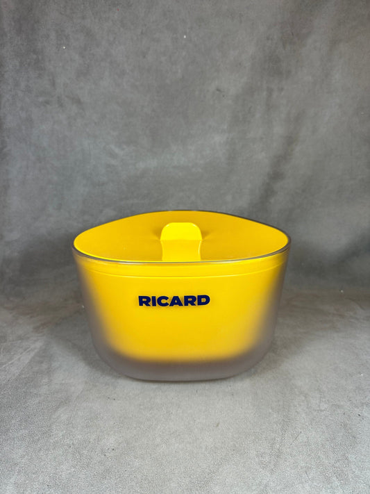 Ricard großer Vintage-Eiskübel aus gelbem Kunststoff, Werbung, Vintage 1990