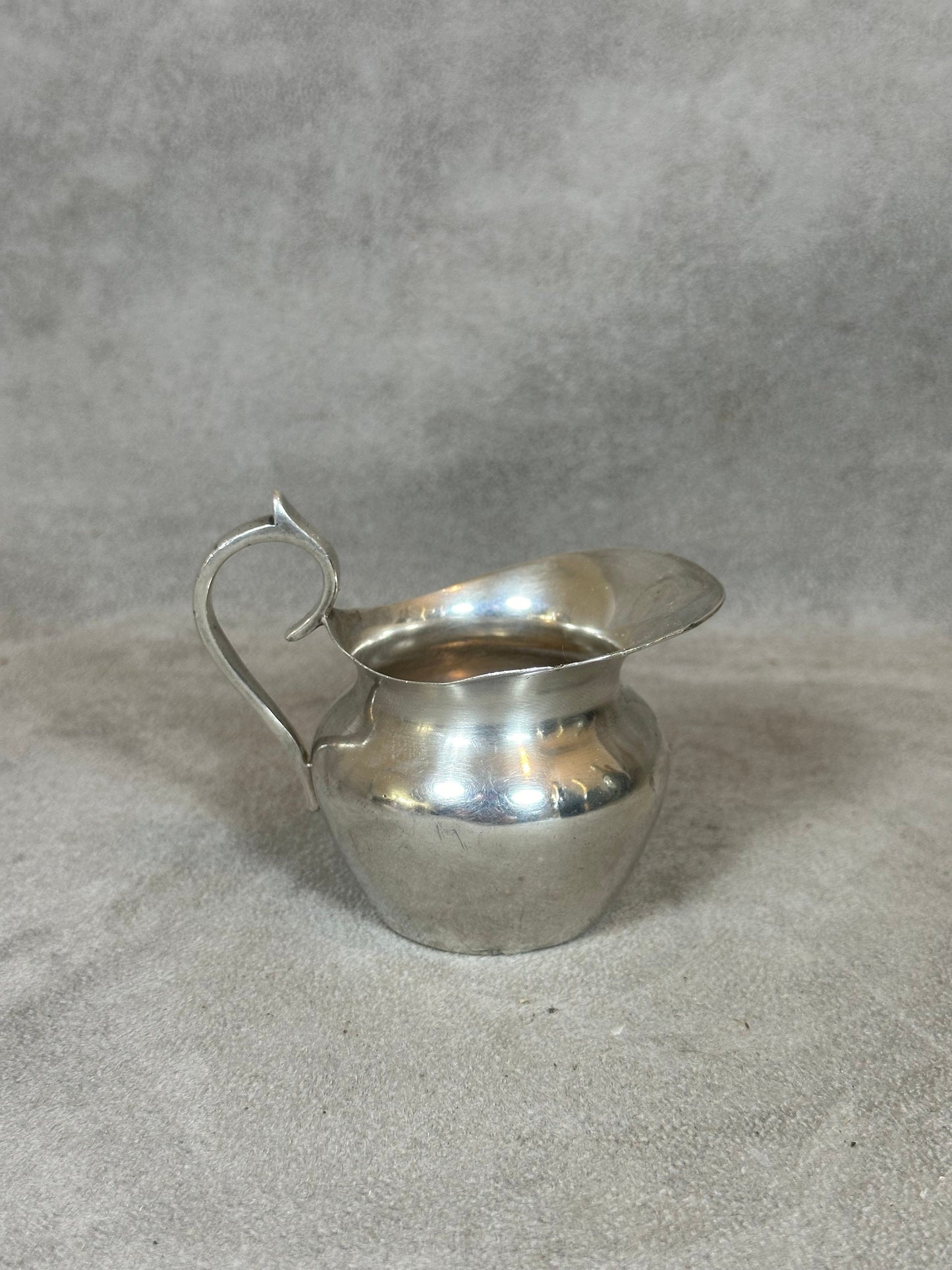 Pichet pot à lait en métal argenté Ercuis, Made in France, Vintage 1960