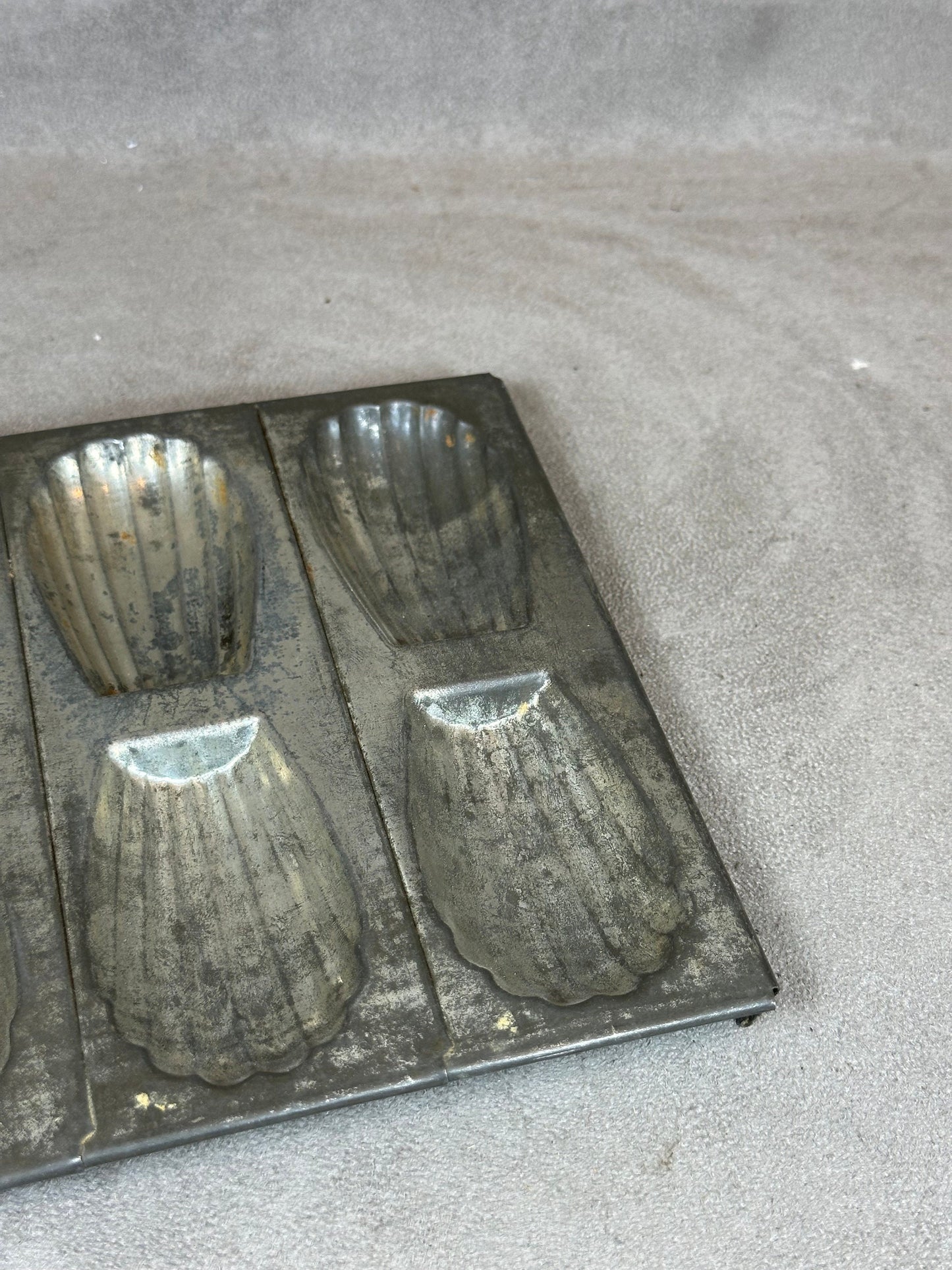 Madeleine Mold in Metal, Made in France, Vintage 1960