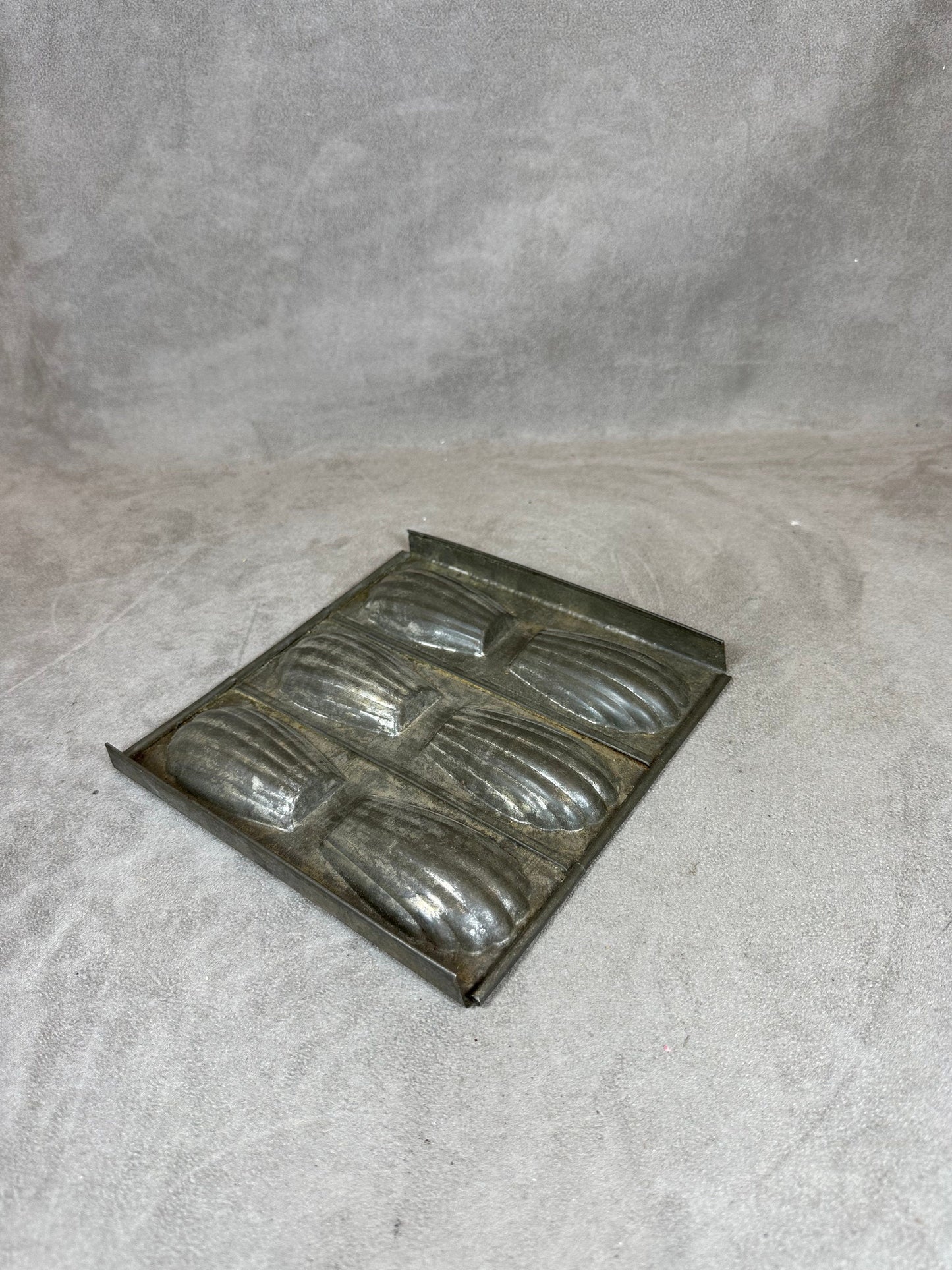 Madeleine Mold in Metal, Made in France, Vintage 1960