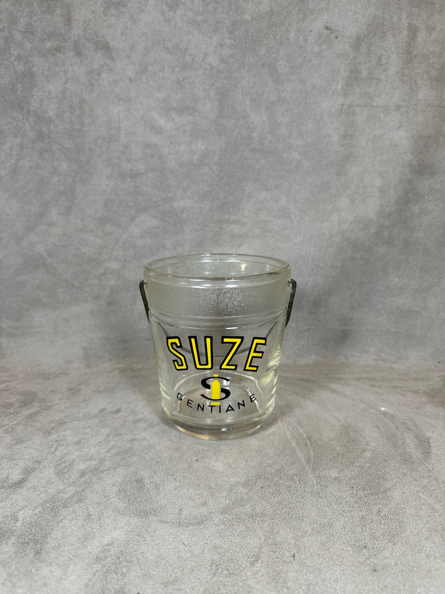 RARE Seau à glaçons en verre Suze vintage 1970