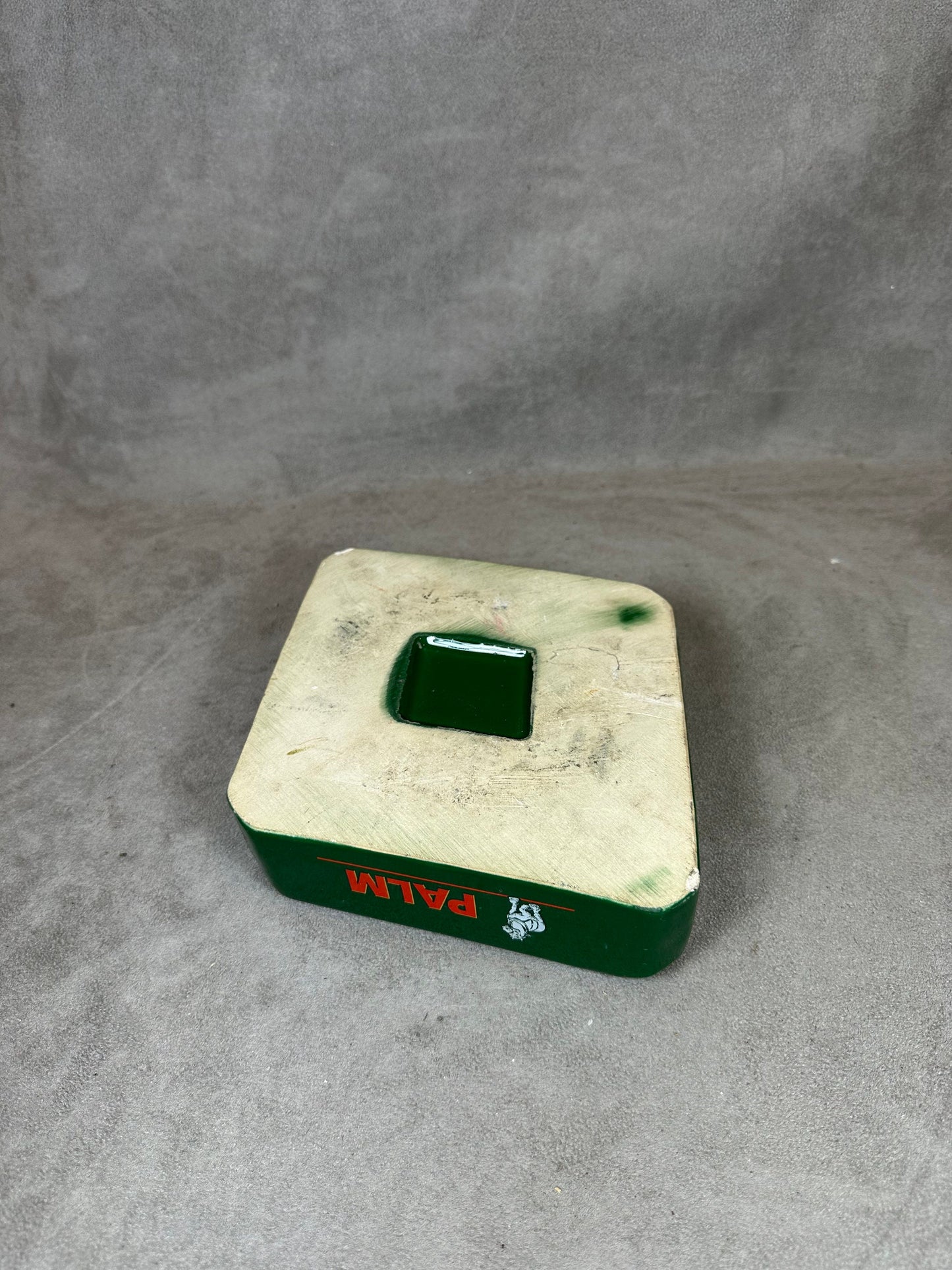 Earthenware Advertising Ashtray, Palm Special Beer, Made in France, Vintage 1980