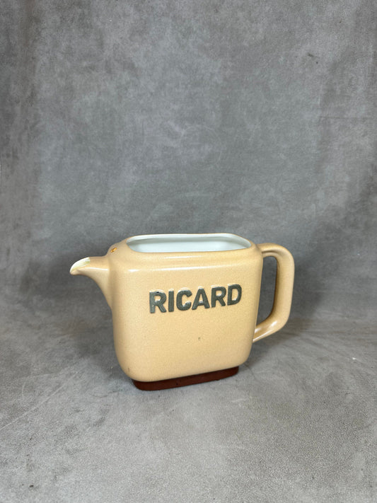 Ricard brown ceramic pitcher Made in France 1970s