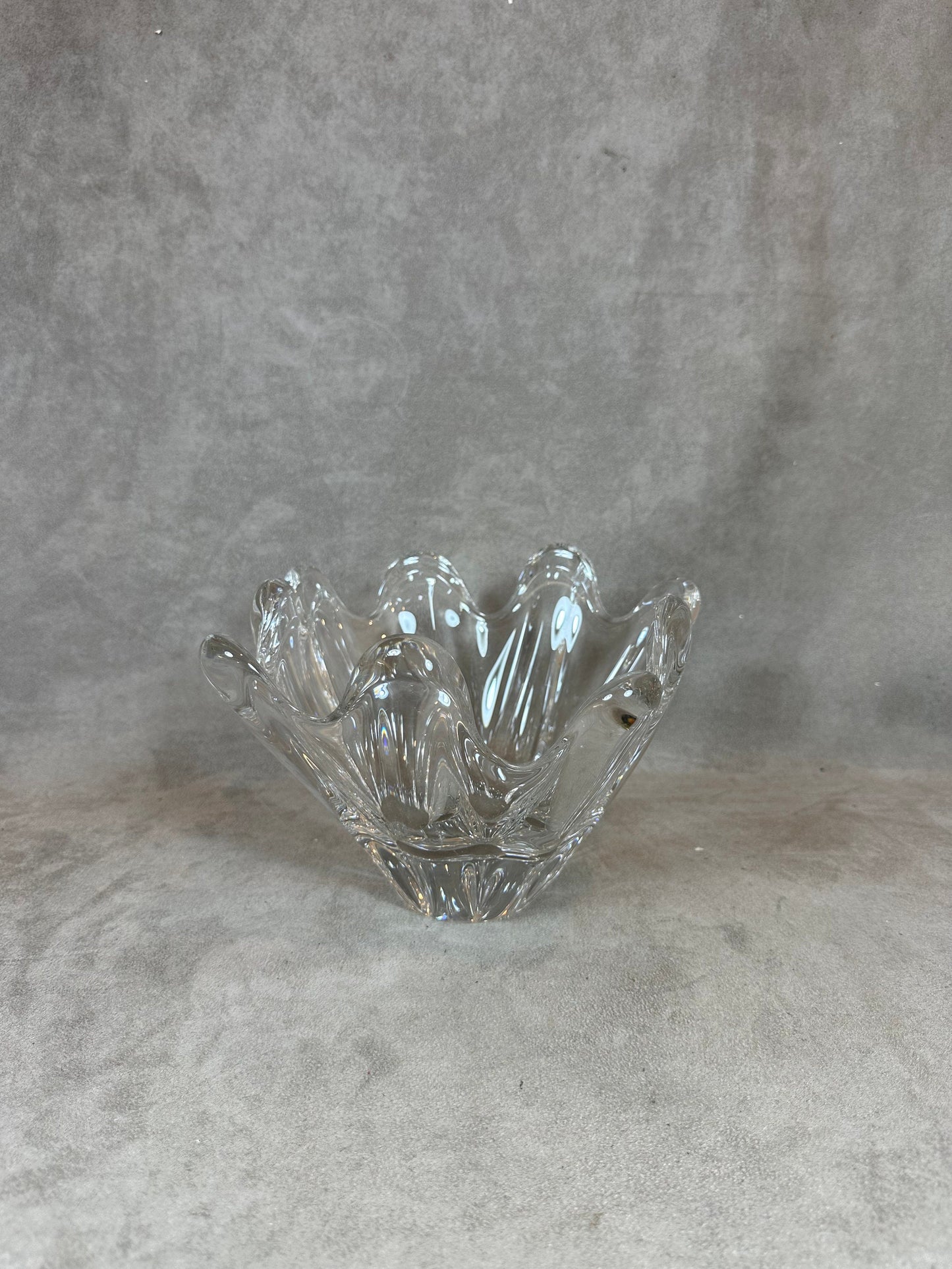 RARE Magnifique coupe de table centre de table DAUM en cristal vintage Made in France Années 1960