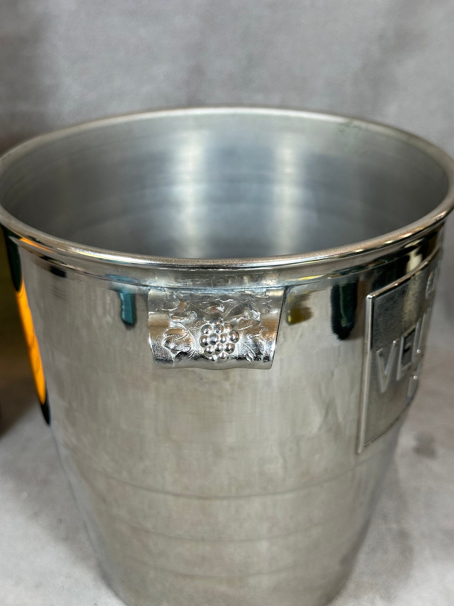 VERY RARE Veuve Clicquot Magnificent ARGIT silver metal bucket for champagne bottle Champagne Made in France