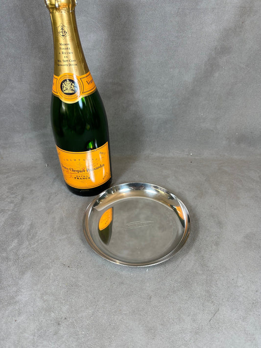 VERY RARE Veuve Clicquot Taste vin en métal argenté La Grande Dame de collection vintage Made in France