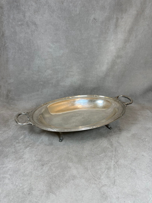 RARE Magnificent centerpiece tray especially in silver metal P.Foucart vintage goldsmith Made in France