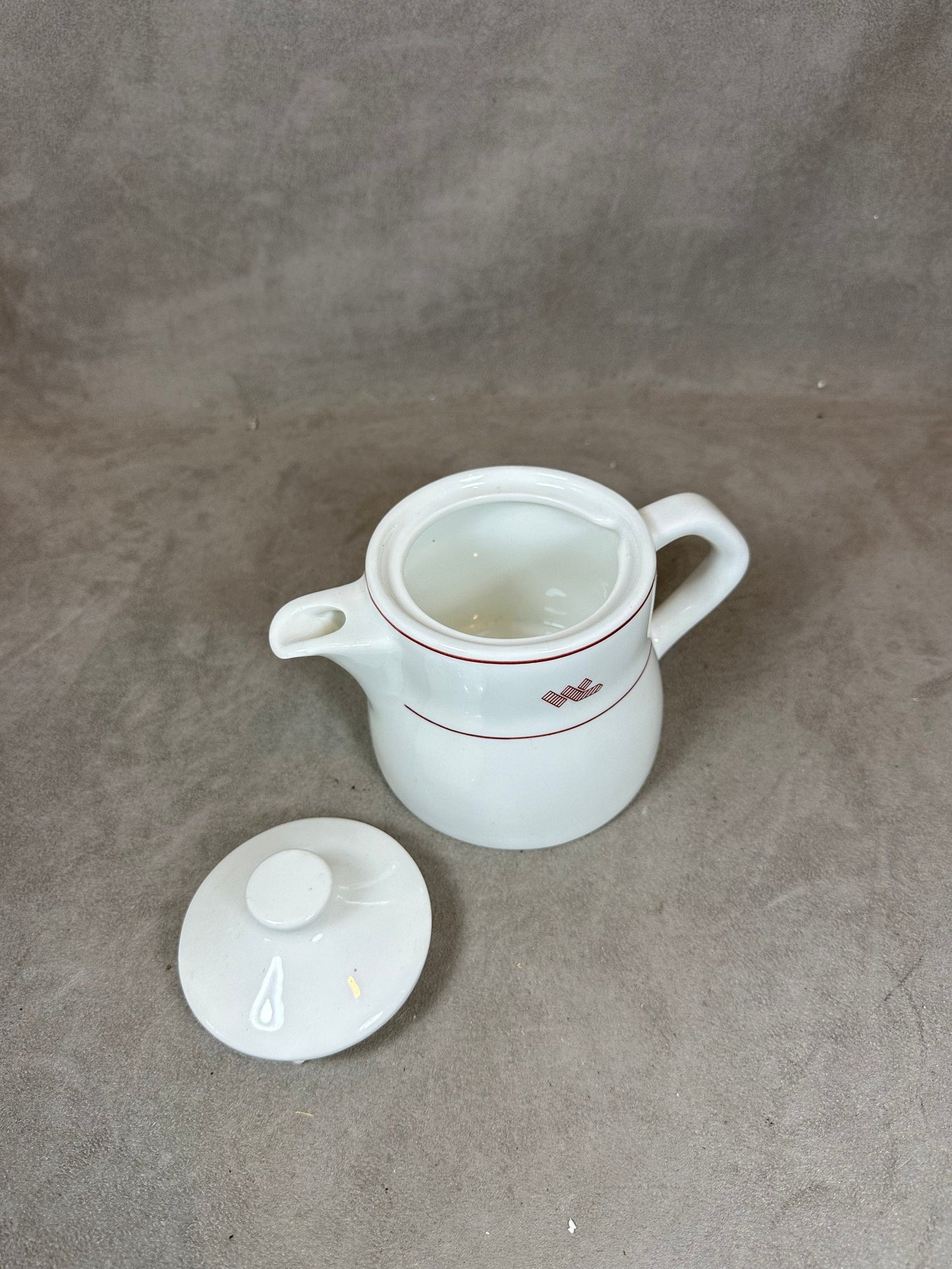 Cafetière en porcelaine Les Wagons Lits par Dudson Made in England Vintage 1970