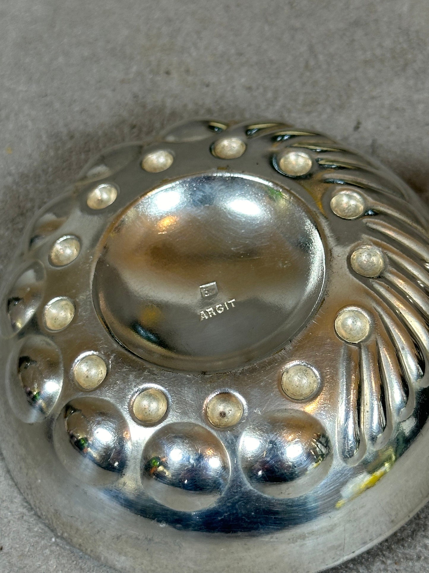 Tastevin en metal argenté champagne De Castelanne vintage made in France