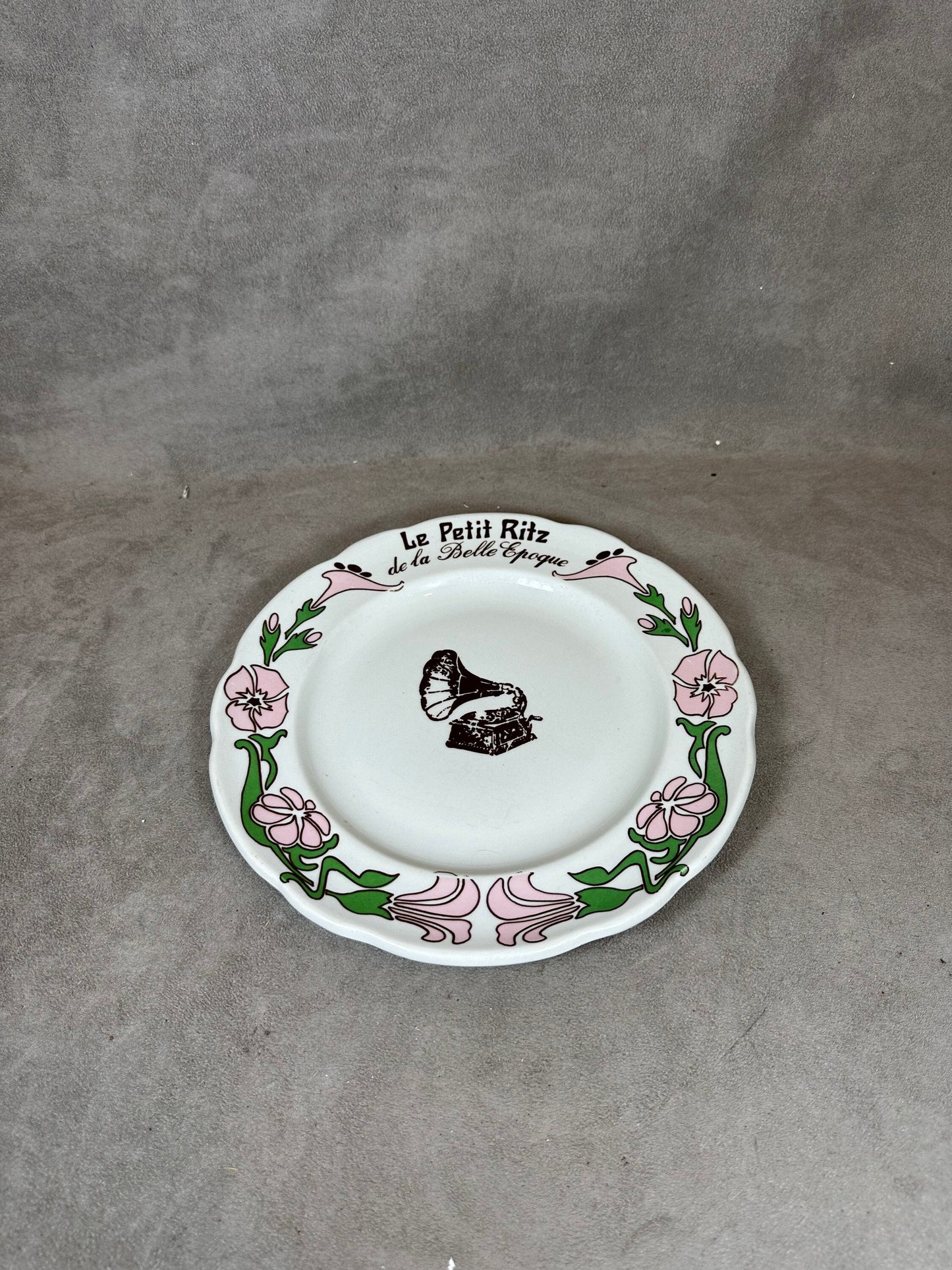 RARE Magnificent Le Petit Ritz plate from the Belle Epoque Made in France 1970s