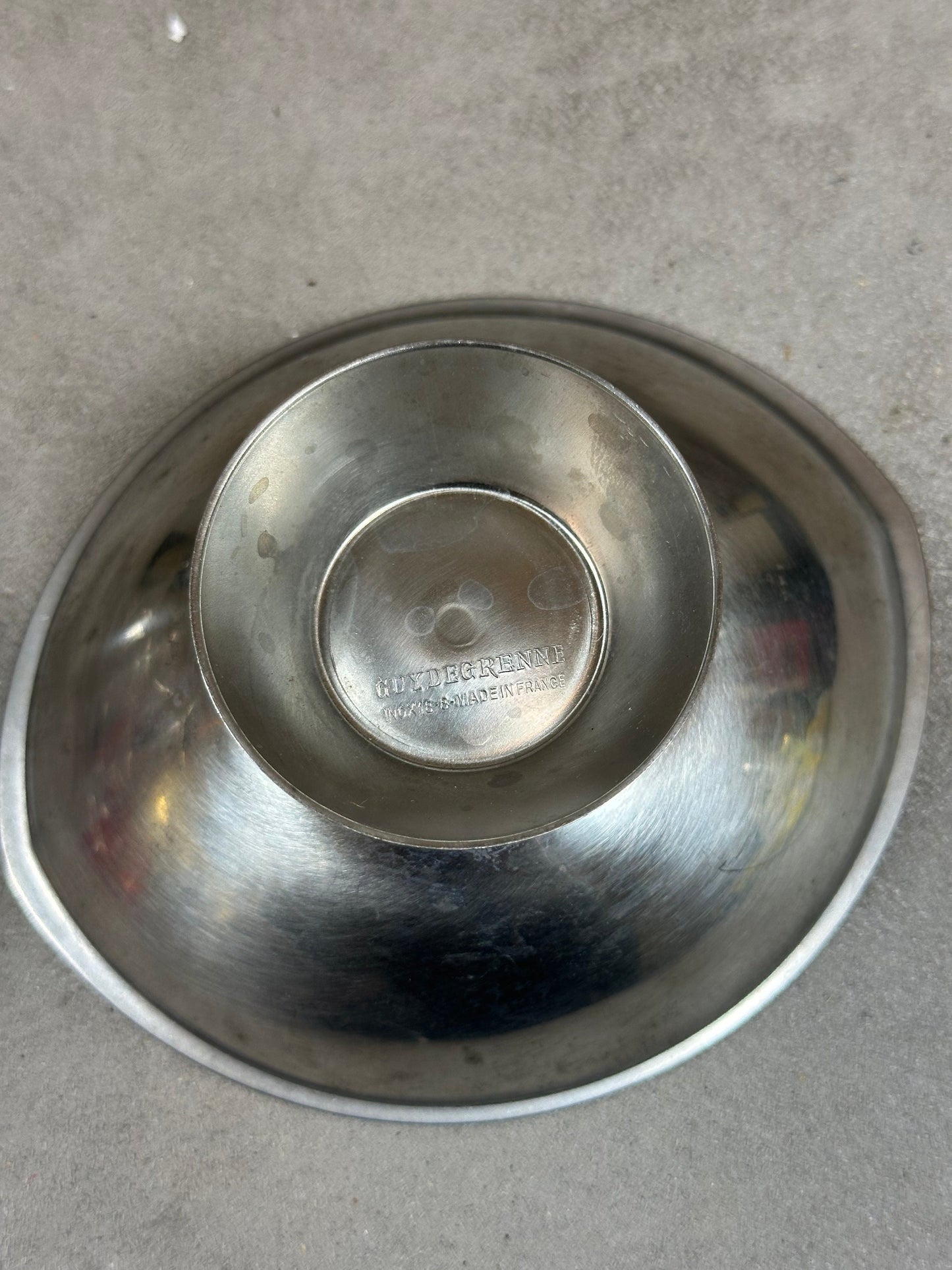 Set of 8 Guy Degrenne ice cream cups in 18/10 stainless steel vintage Made in France