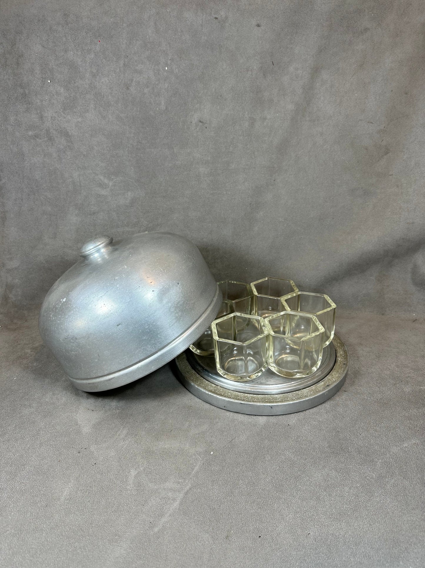 RARE YALACTA aluminum yogurt maker with 6 vintage yogurt pots made in France 1950