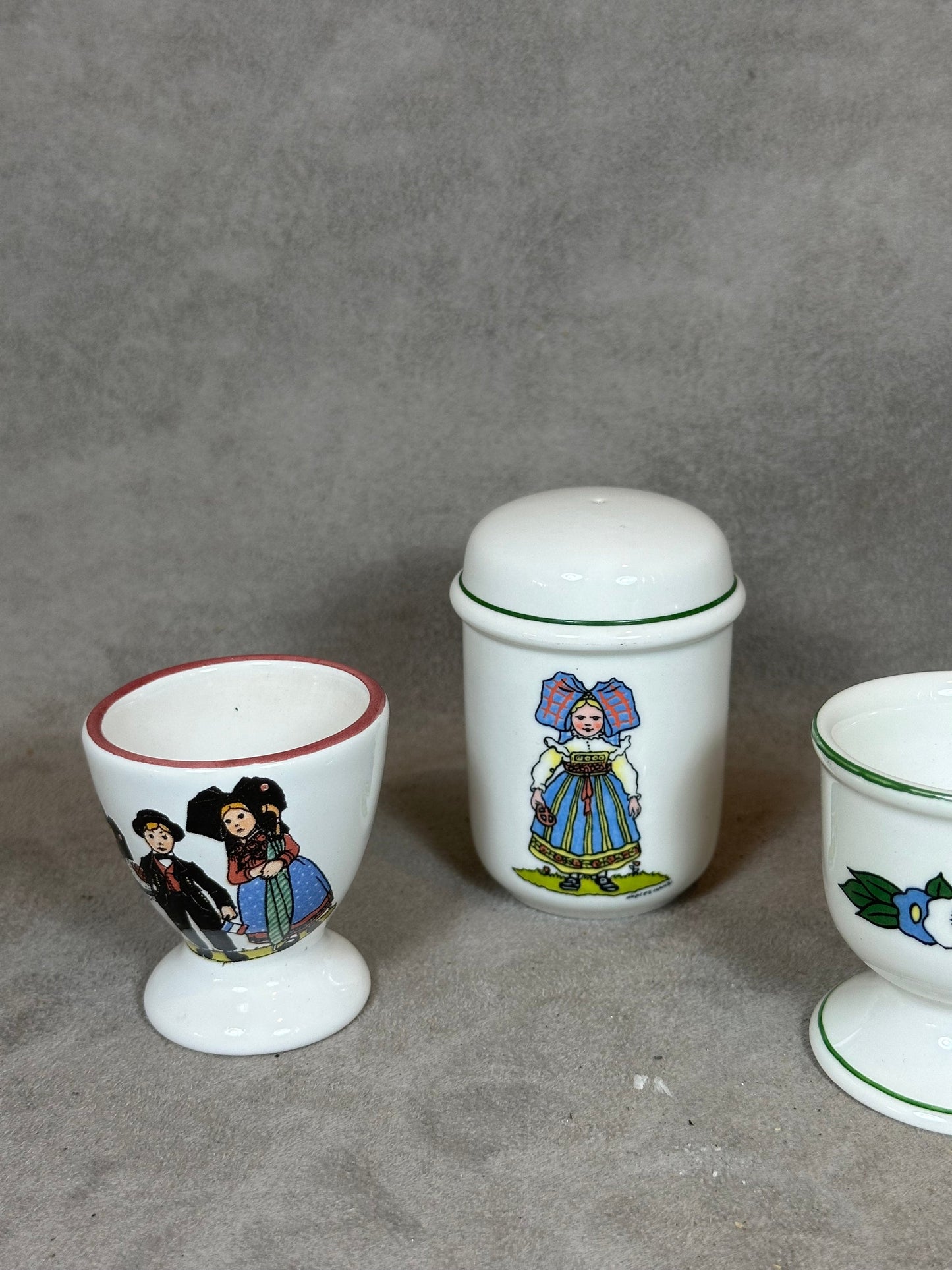 Set coquetier en céramique Elchingen de Hansi Made in France Vintage 1970