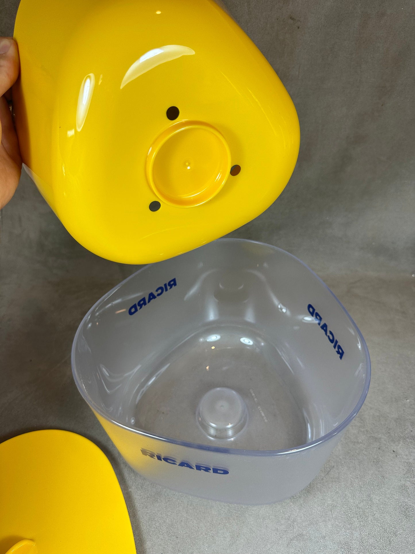 Ricard large vintage yellow plastic advertising ice bucket Vintage 1990