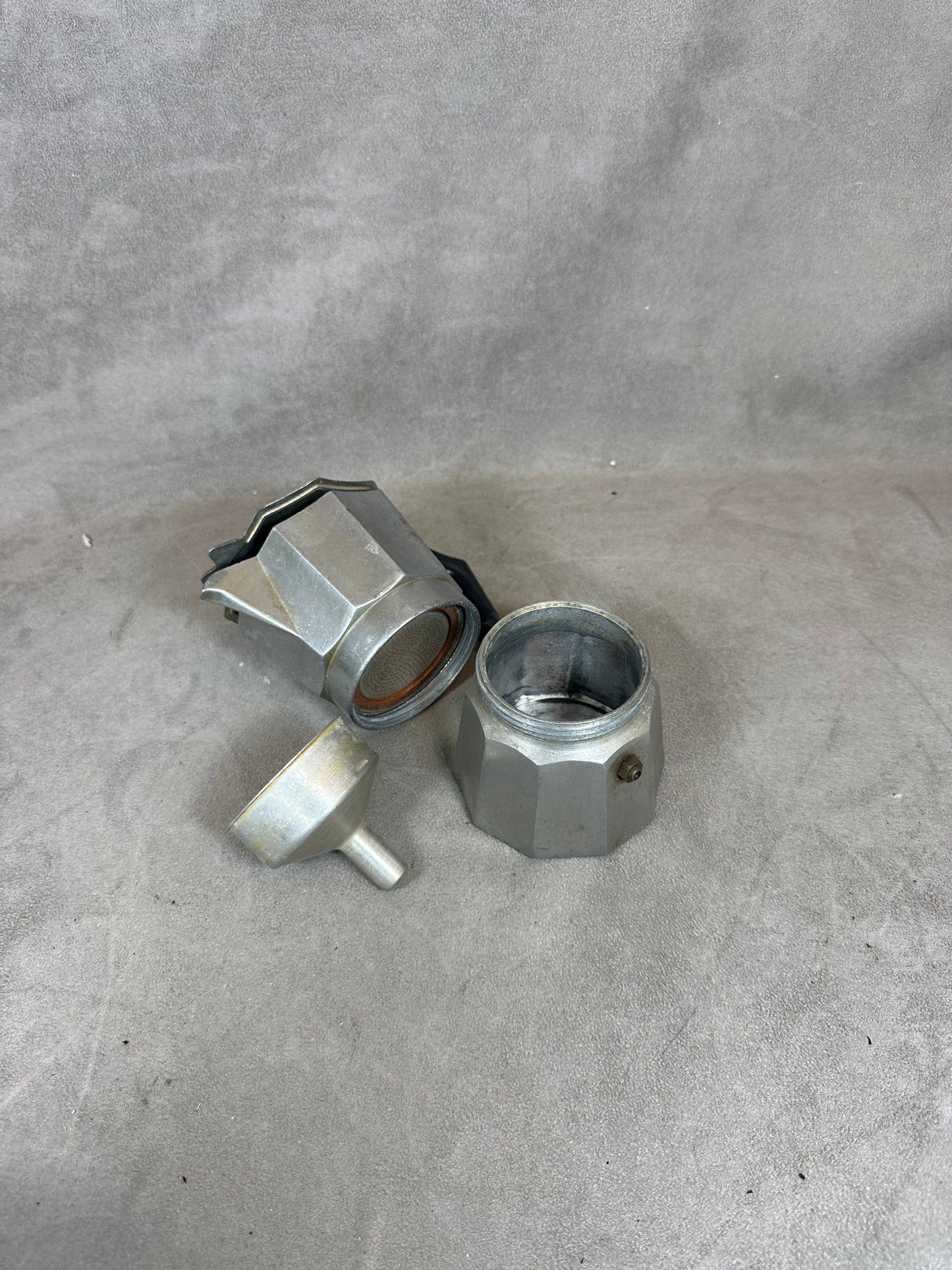 A.Bialetti Crusinallo vintage aluminum Italian coffee maker Made in Italy