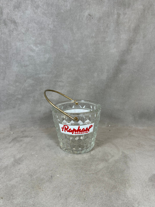 Seau à glace  St Raphaël en verre vintage Made in France