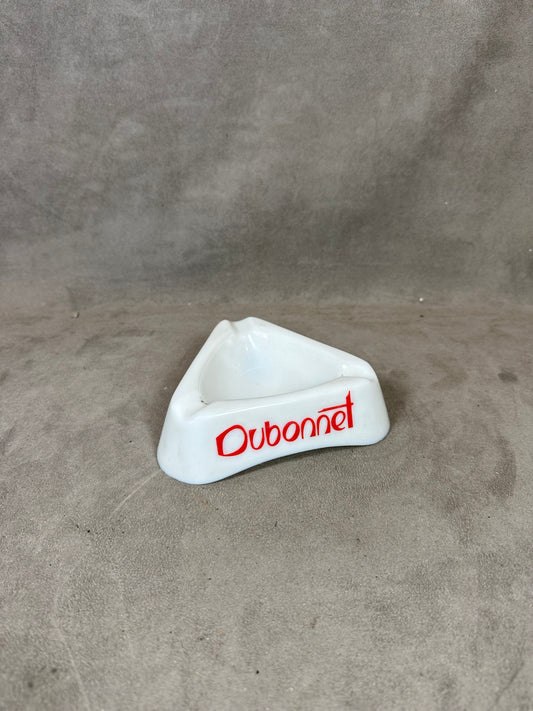 DUBONNET triangular advertising ashtray in vintage opaline opalex Made in France