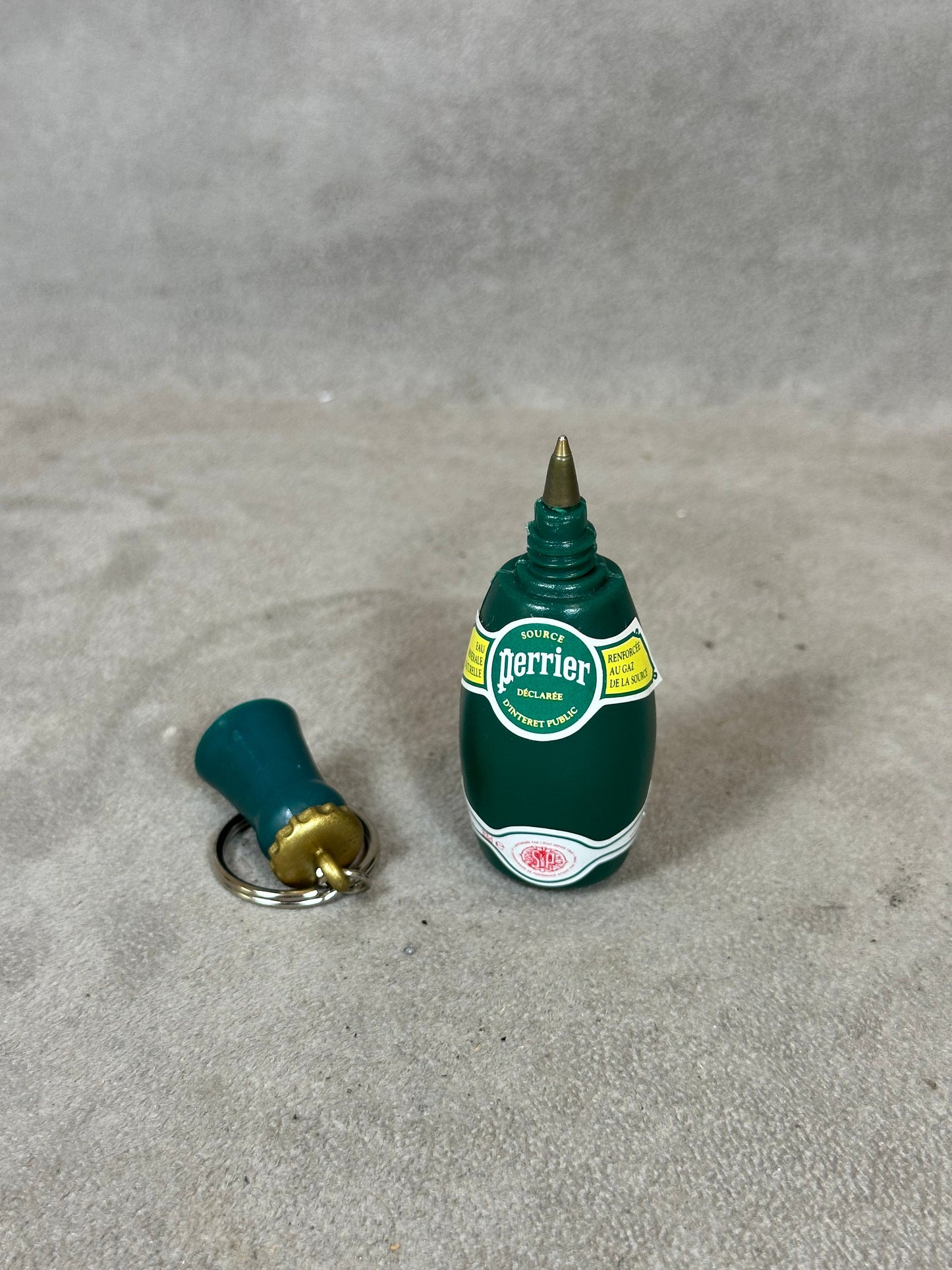 Pen Keychain, Perrier, Made in France, Vintage 1980