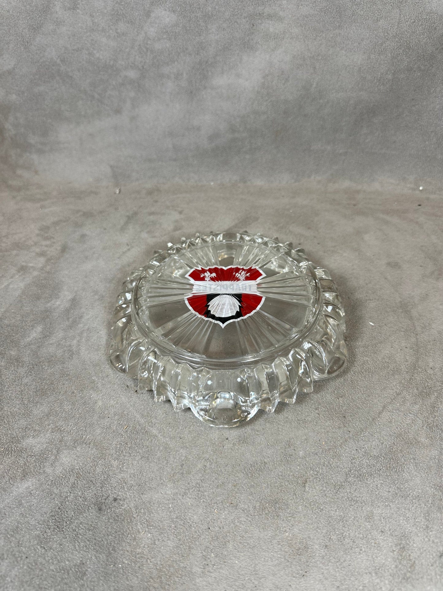 Glass Advertising Ashtray, Chimay Trappist Beer, Made in France, Vintage 1980