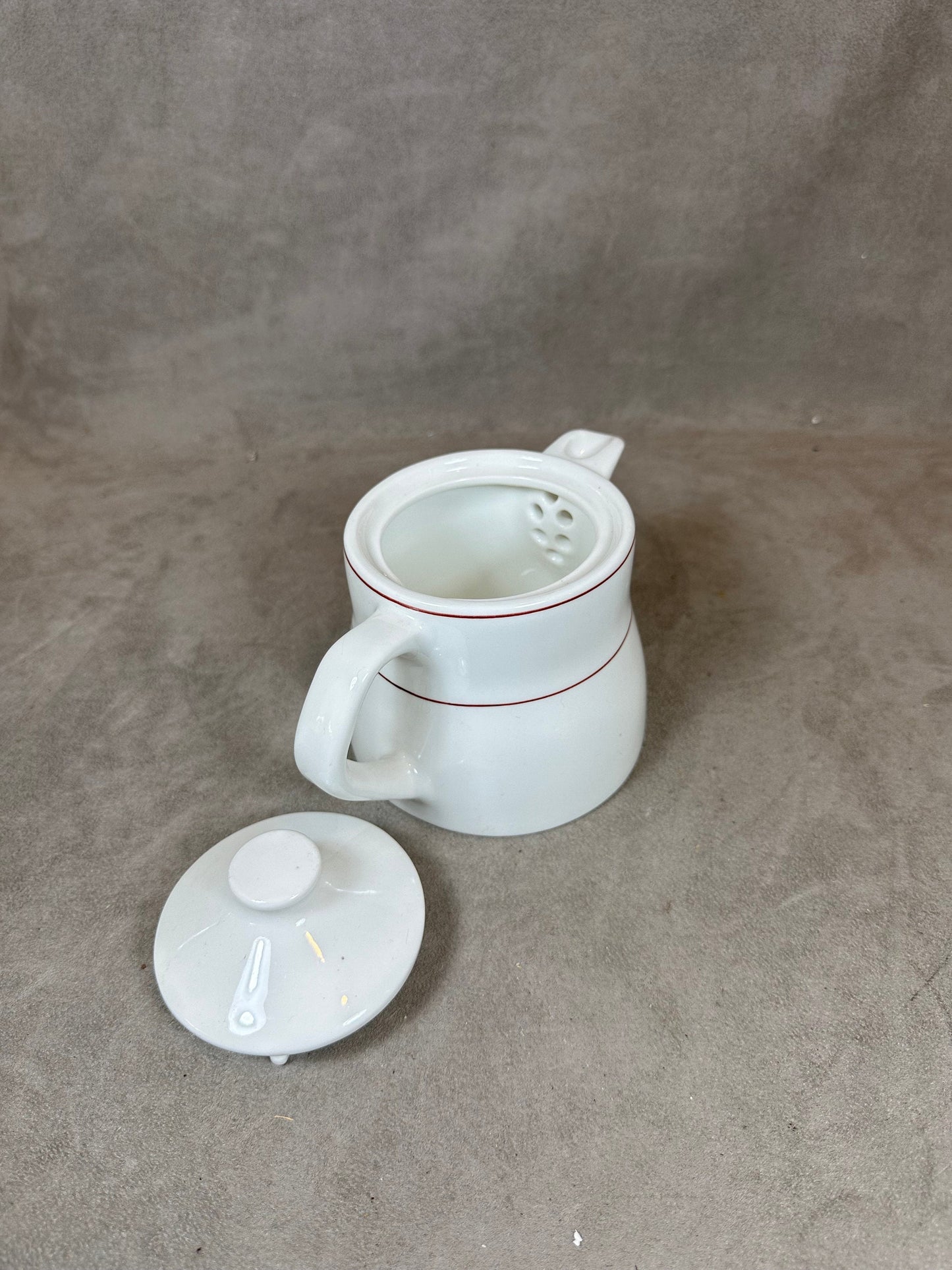 Cafetière en porcelaine Les Wagons Lits par Dudson Made in England Vintage 1970