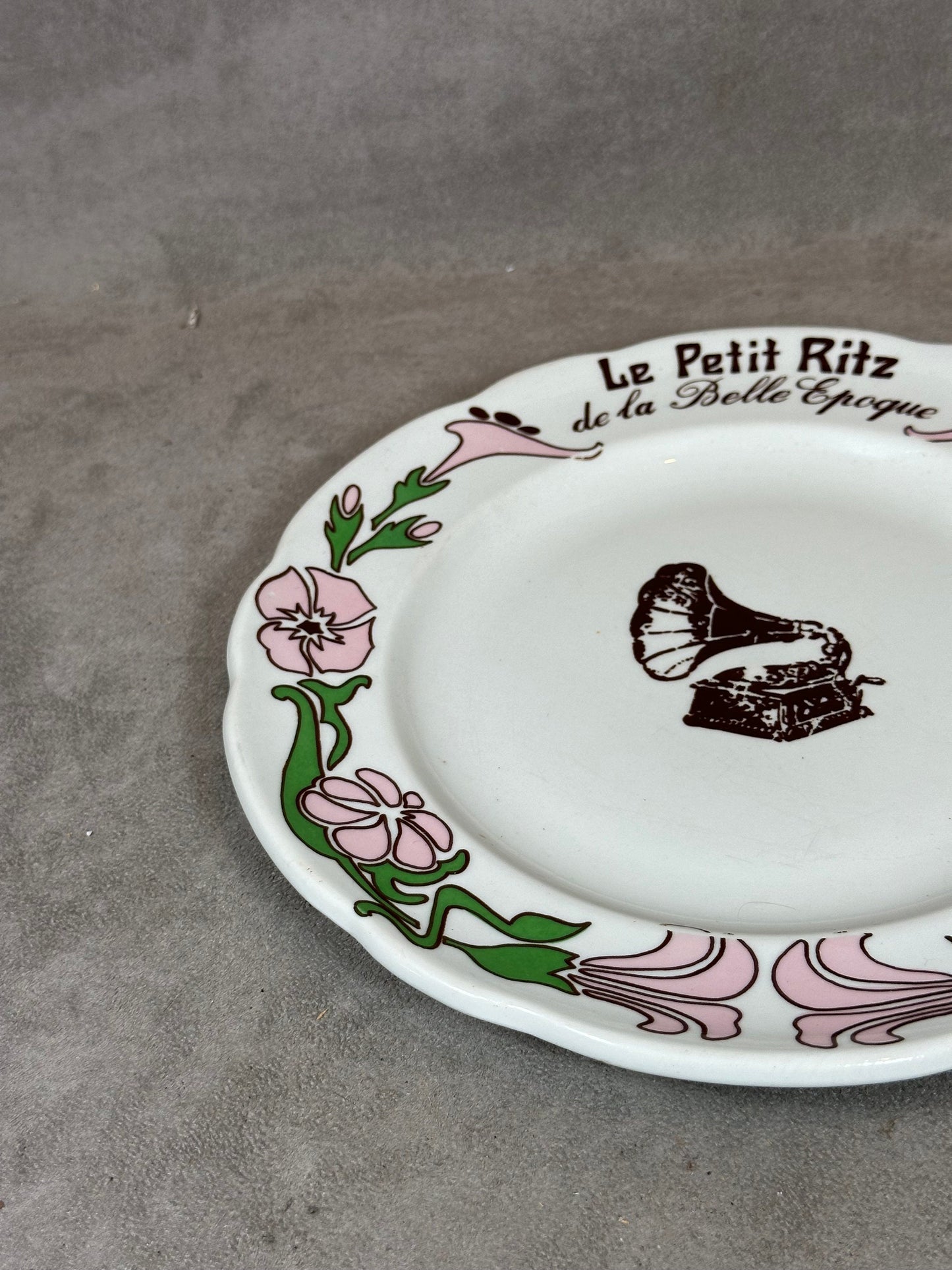 RARE Magnificent Le Petit Ritz plate from the Belle Epoque Made in France 1970s