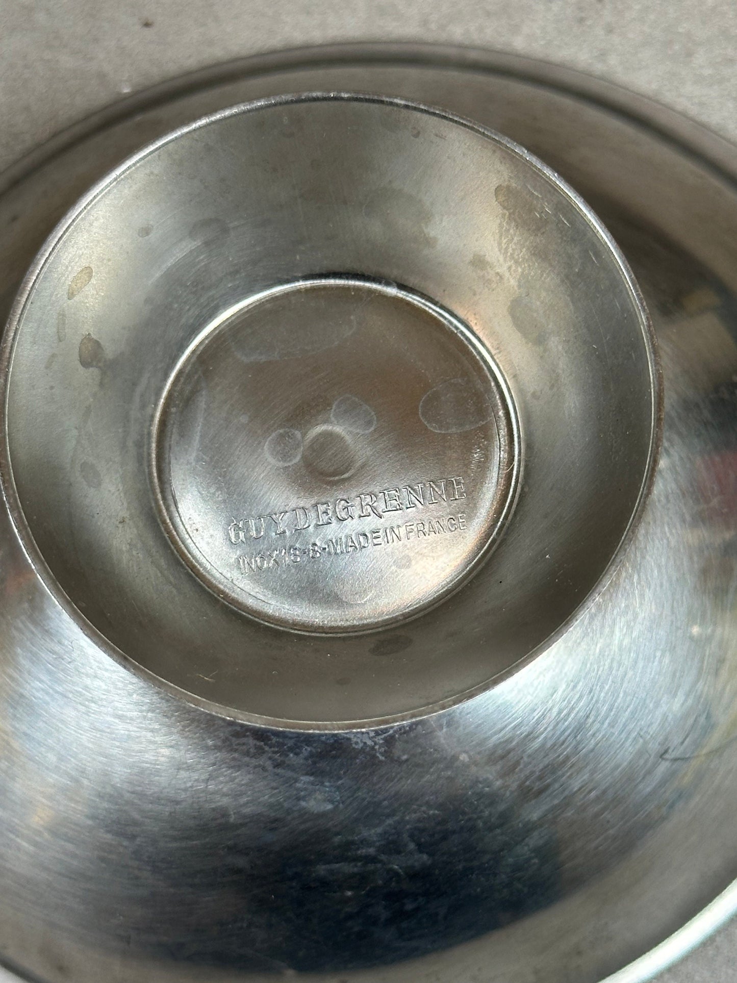 Set of 8 Guy Degrenne ice cream cups in 18/10 stainless steel vintage Made in France