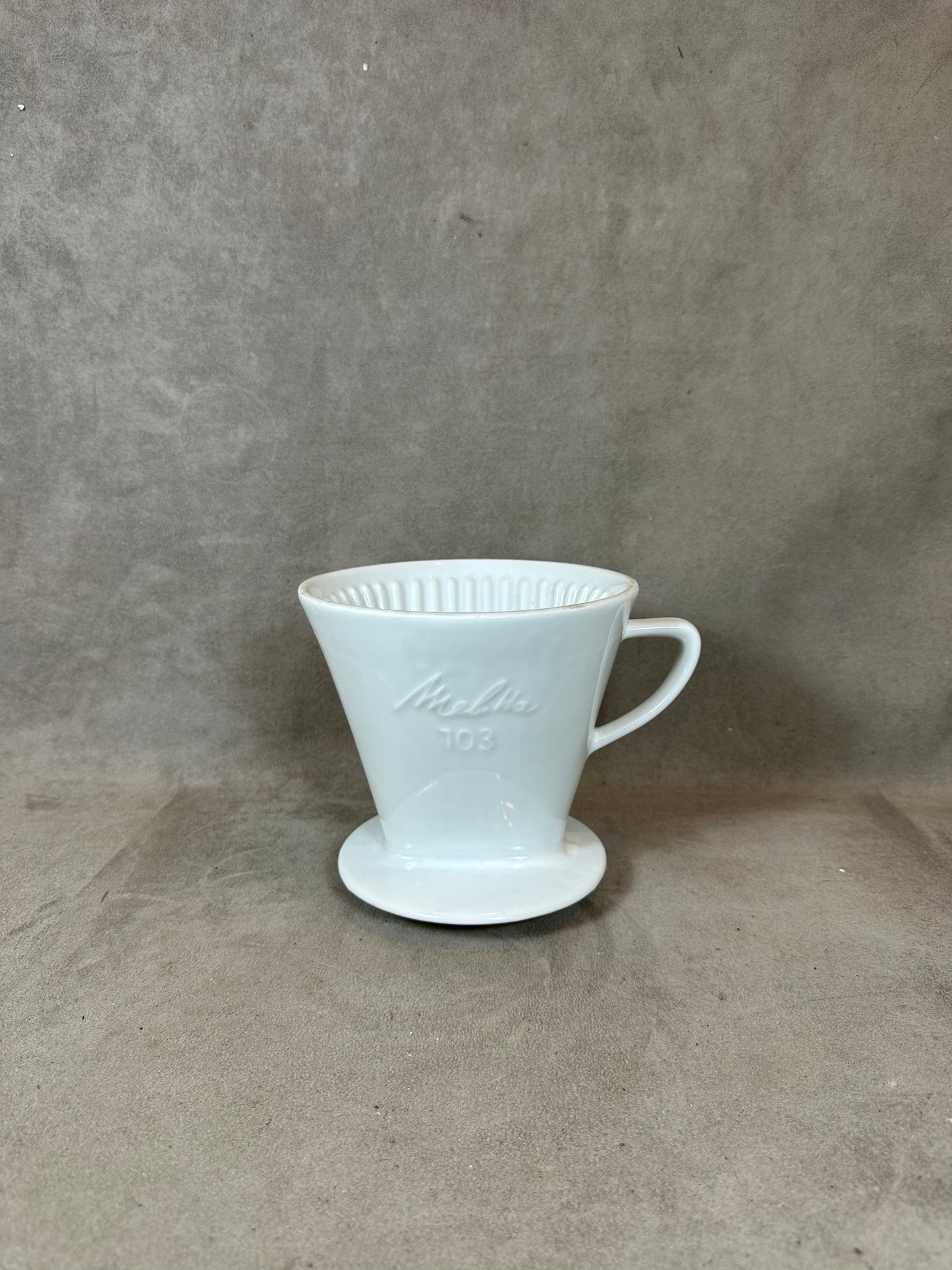 Melitta XXL white ceramic coffee filter model 103 vintage Made in France