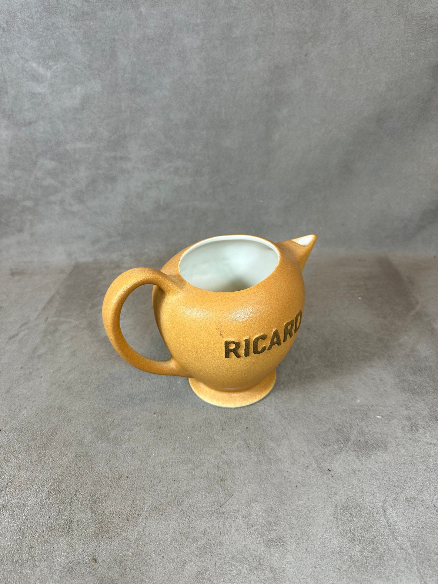 Ricard brown ceramic pitcher Made in France 1970s