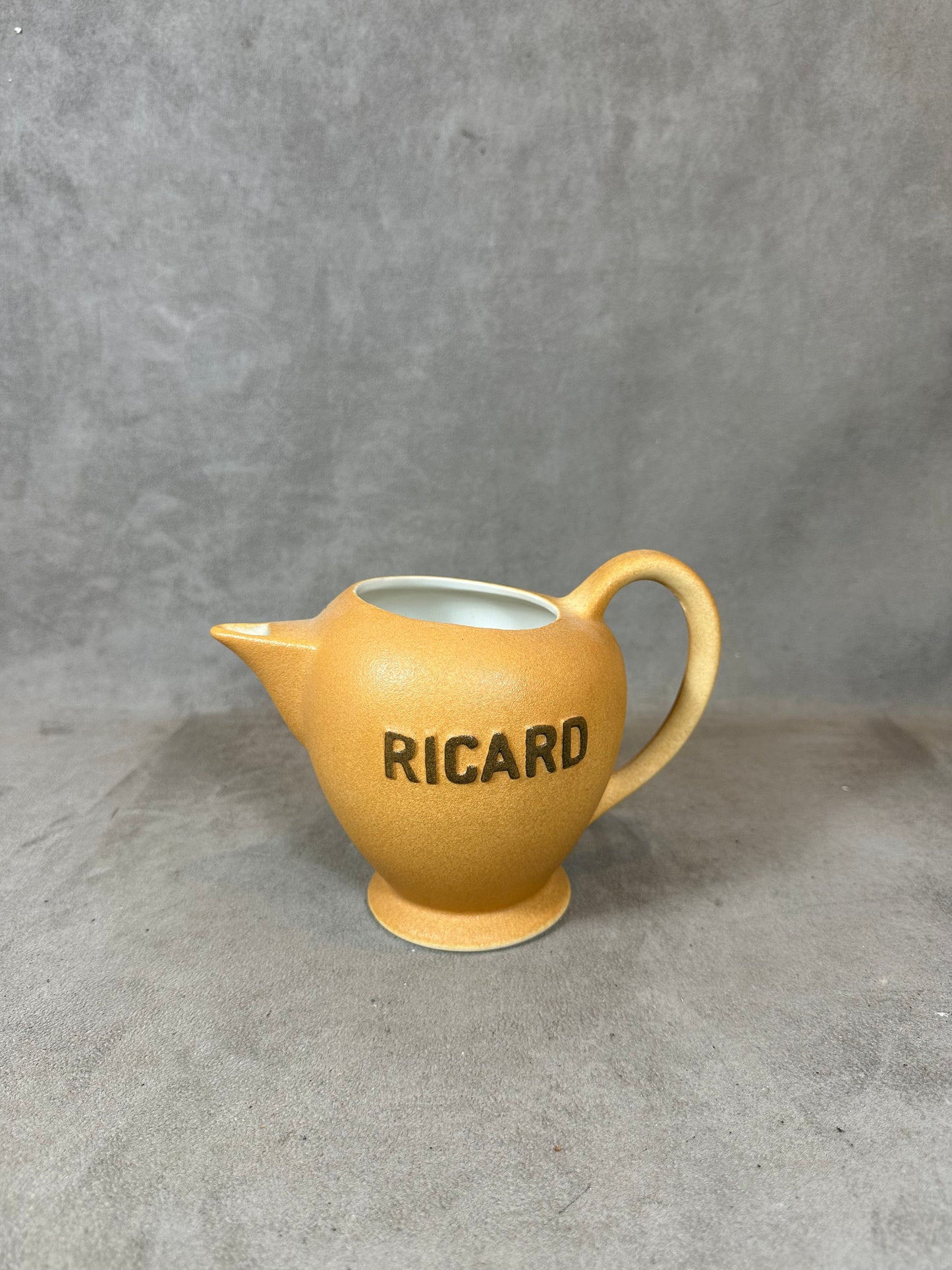 Ricard brown ceramic pitcher Made in France 1970s