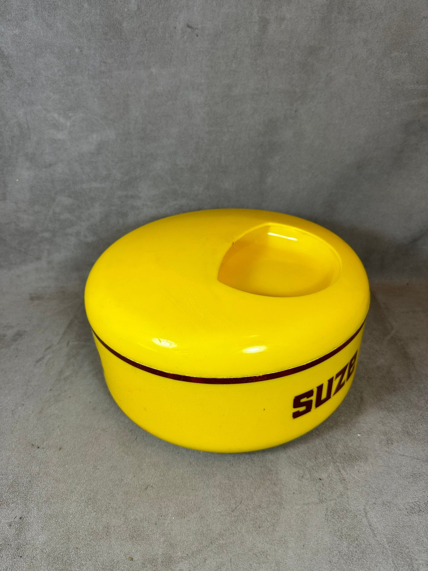 RARE Seau à glaçons en plastique jaune Suze vintage 1970